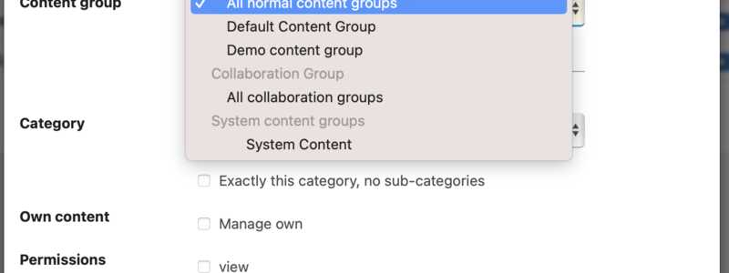 Selecting all collaboration groups