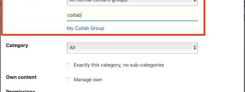 Selecting a collaboration group