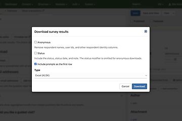 editor screenshot survey export