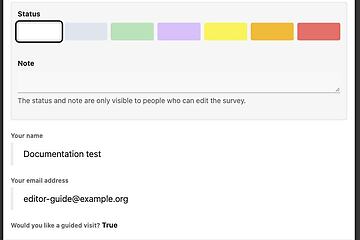 editor screenshot survey response